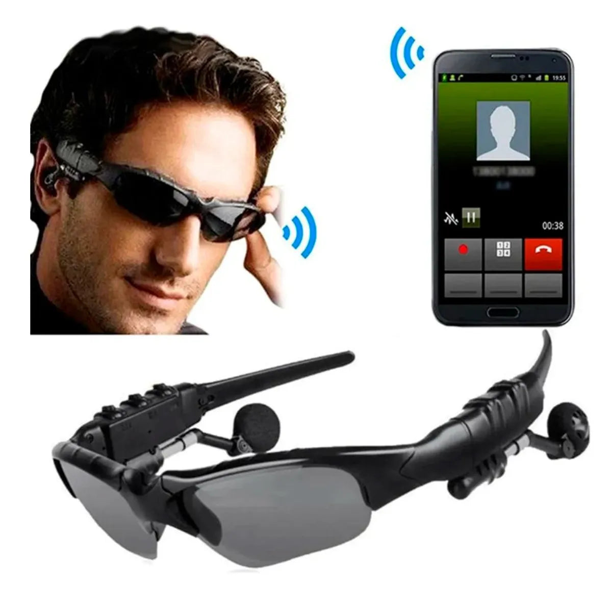Lentes de Sol Inteligentes con Bluetooth y Audífonos UV400