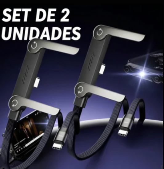 Cable Carga Extrema 2 en 1 Tipo C — Set de 2 Unidades