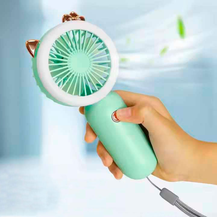 Mini Ventilador de Orejitas con Luz LED Recargable
