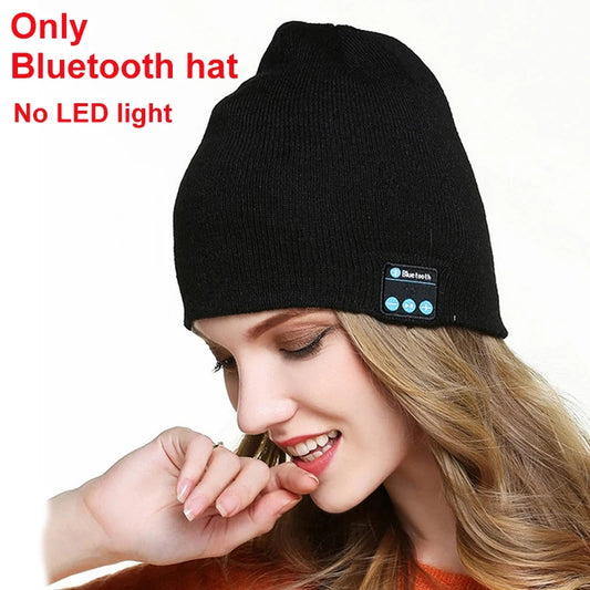 Gorro Bluetooth con Audífonos Integrados Tejido Invierno