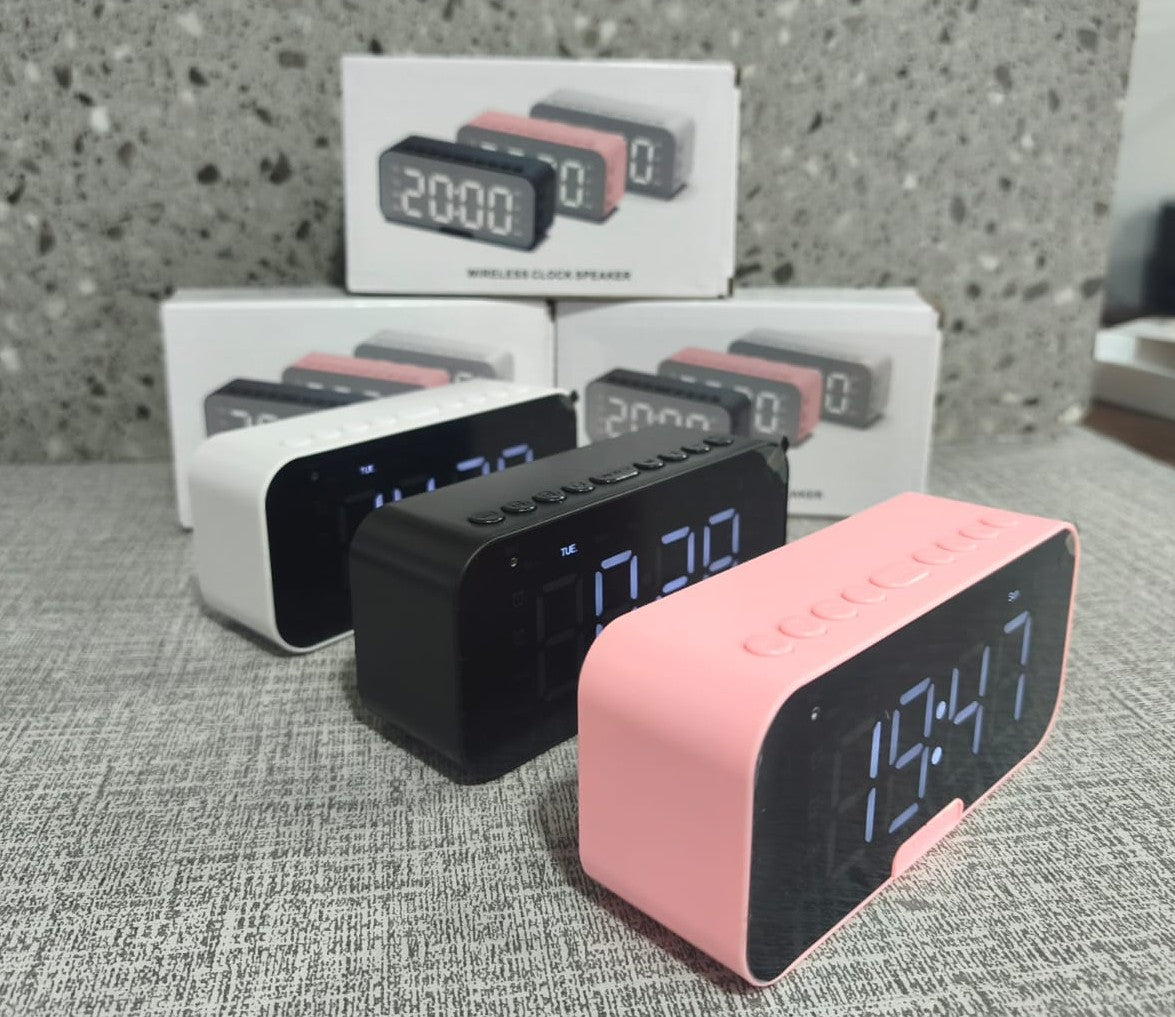 Parlante Despertador P6 Bluetooth con Reloj LED Espejo